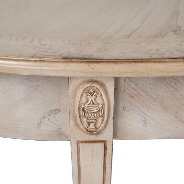 Alt view image 4 of 4 - Astor 54"W Demilune Console Table in Tan/Beige 4146424