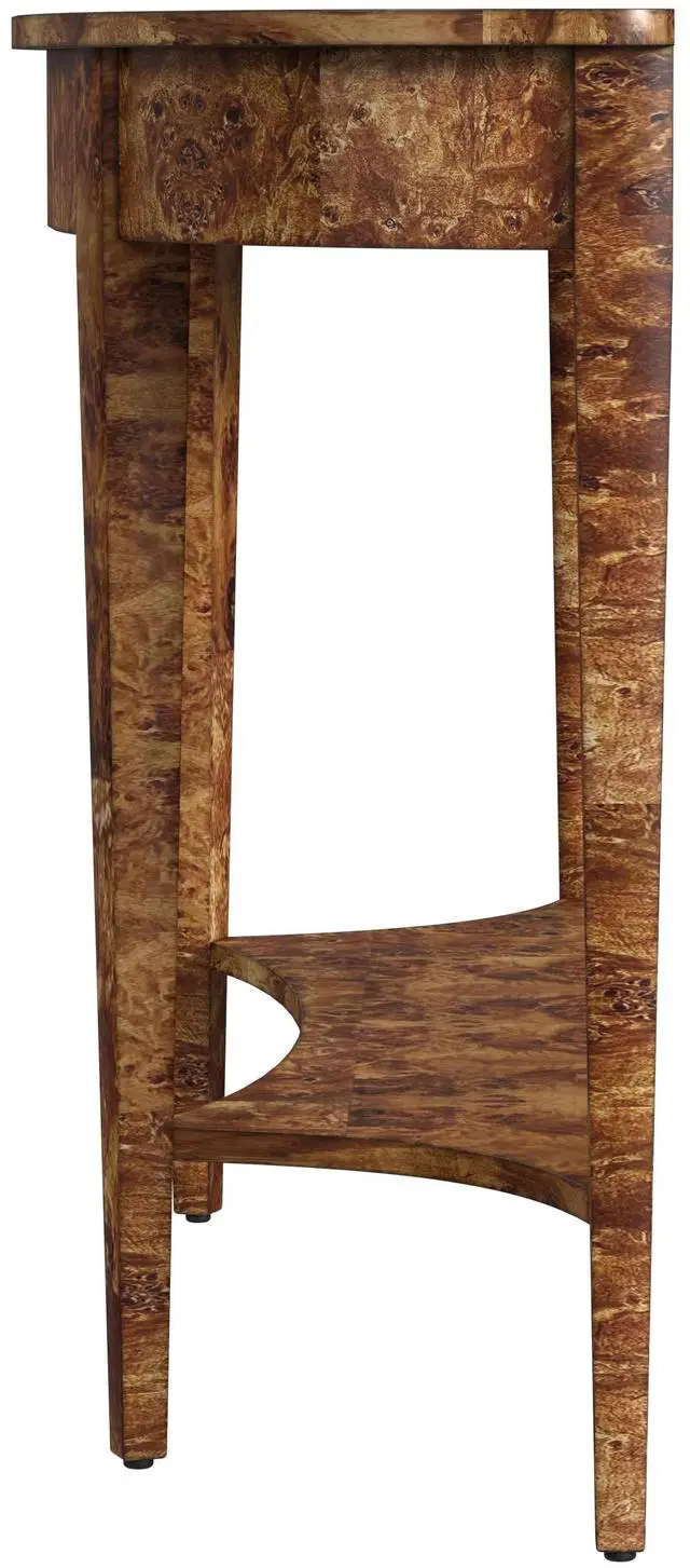 Alt view image 3 of 7 - Astor 54"W Demilune Console Table in Light Brown 4146442
