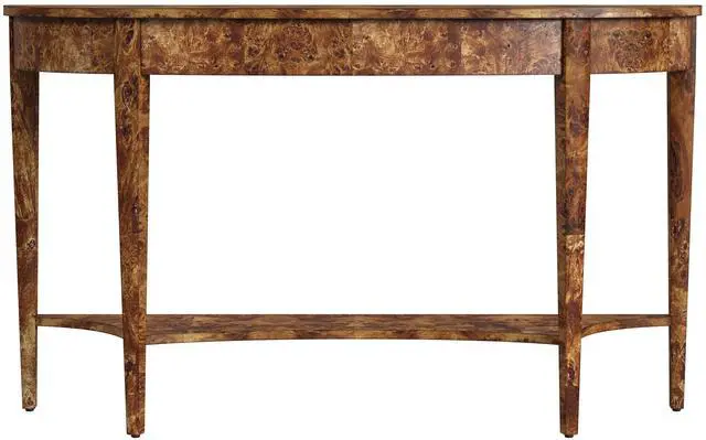 Alt view image 4 of 7 - Astor 54"W Demilune Console Table in Light Brown 4146442