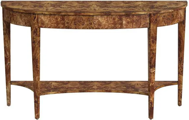 Alt view image 6 of 7 - Astor 54"W Demilune Console Table in Light Brown 4146442
