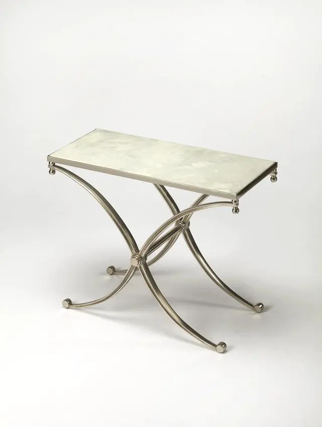Main image of Duvall Marble Side Table in Silver 3675260