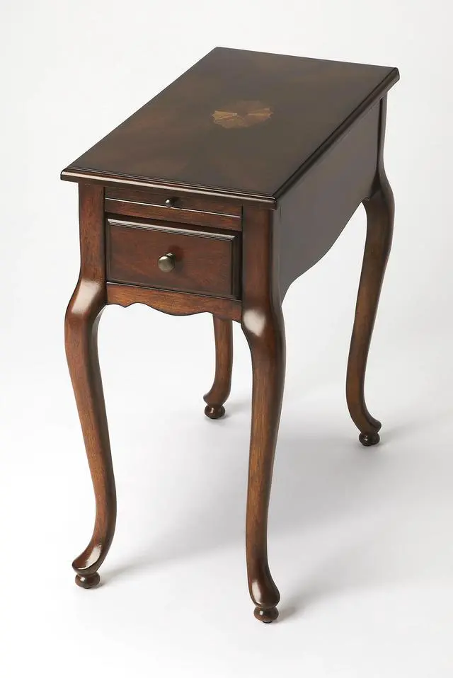 Main image of Croydon One Drawer with Pullout Side Table in Dark Brown 3743024