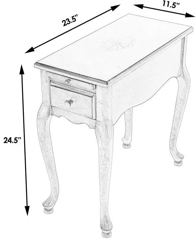 Alt view image 4 of 5 - Croydon One Drawer with Pullout Side Table in Dark Brown 3743024
