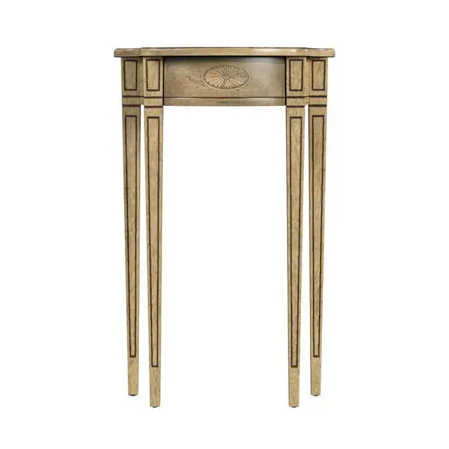 Alt view image 4 of 7 - Chester Demilune Console Table in Beige 3756424