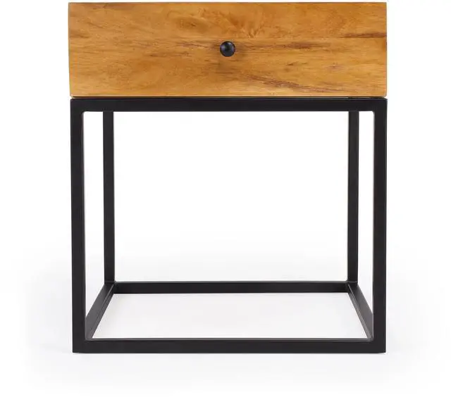 Alt view image 4 of 7 - Brixton Iron & Wood End Table in Multi-Color 3898330