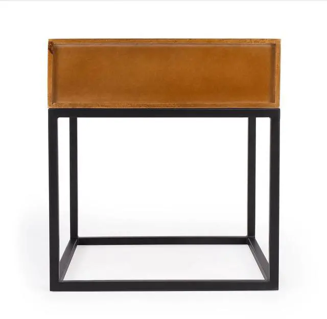 Alt view image 2 of 7 - Brixton Iron & Wood End Table in Multi-Color 3898330