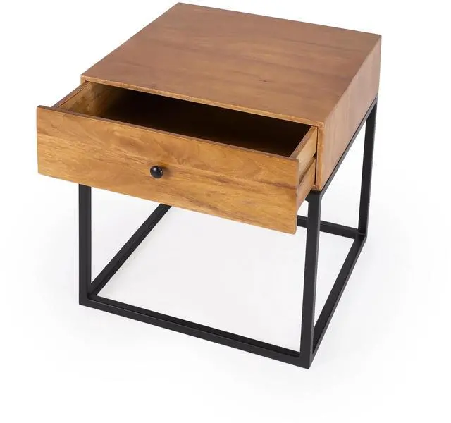 Alt view image 5 of 7 - Brixton Iron & Wood End Table in Multi-Color 3898330