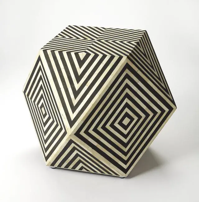 Main image of Zanzibar Bone Inlay Side Table in Multi-Color 5233318