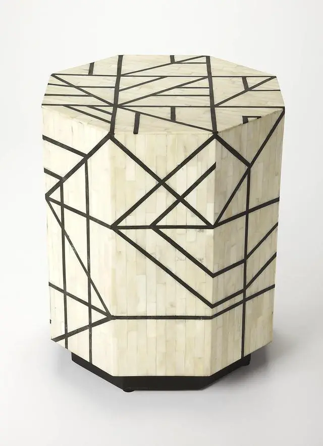 Main image of Greta Bone Inlay Side Table in Multi-Color 5237318