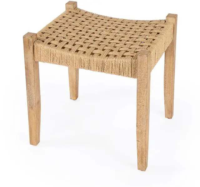 Main image of Garner Woven Jute Accent Stool in Natural 4269312