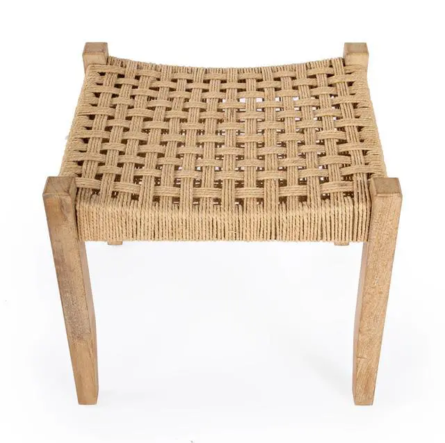 Alt view image 5 of 6 - Garner Woven Jute Accent Stool in Natural 4269312