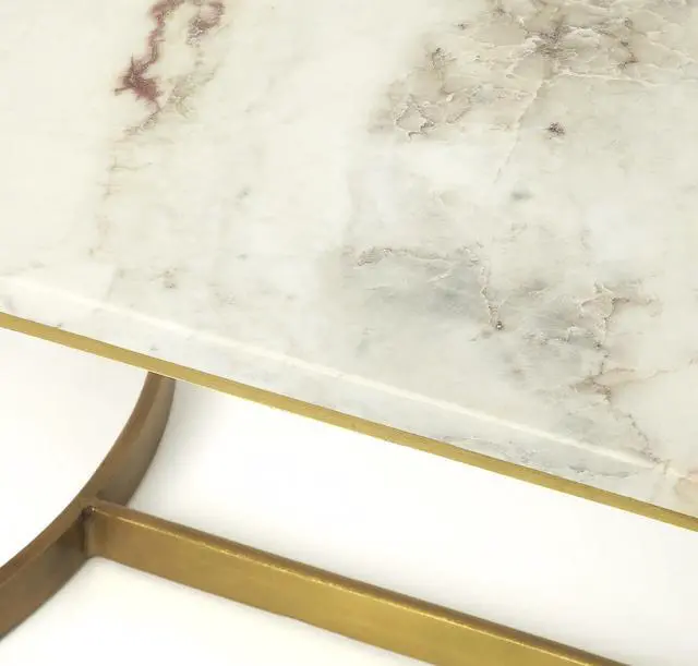 Alt view image 2 of 2 - Corsini Marble & Metal Coffee Table in Multi-Color 4446389