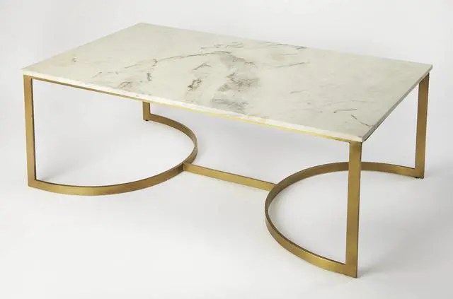 Main image of Corsini Marble & Metal Coffee Table in Multi-Color 4446389