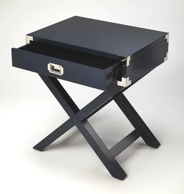 Alt view image 4 of 5 - Anew Campaign Side Table in Blue 5258291