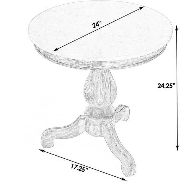Alt view image 2 of 7 - Danielle Marble 24" Pedestal Side Table in Black 5515432