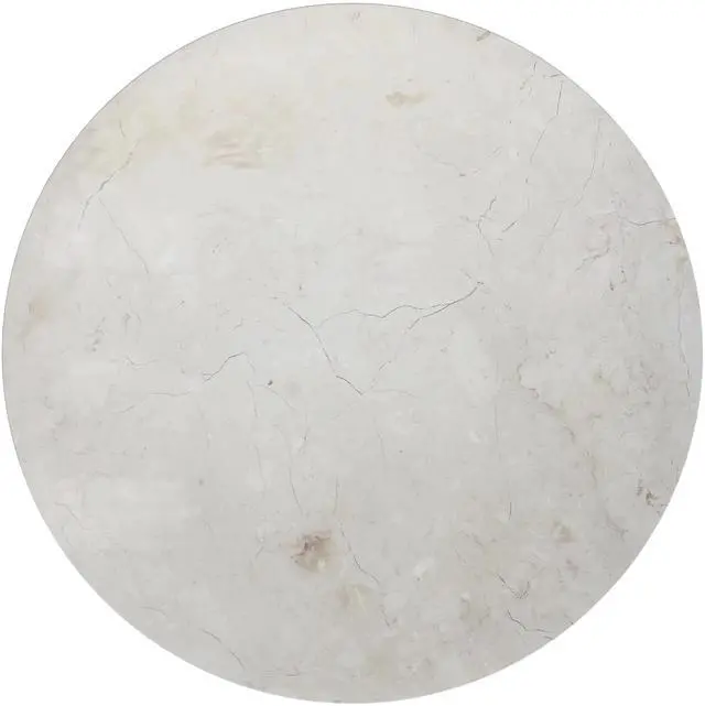 Alt view image 4 of 7 - Danielle Marble 24" Pedestal Side Table in Black 5515432