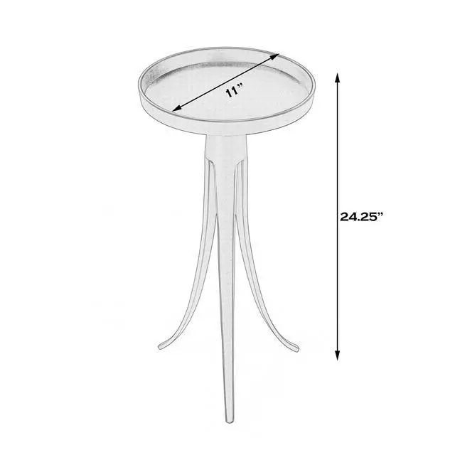 Alt view image 7 of 9 - Butler Specialty Company Monique Large Pedestal Accent Table, Black