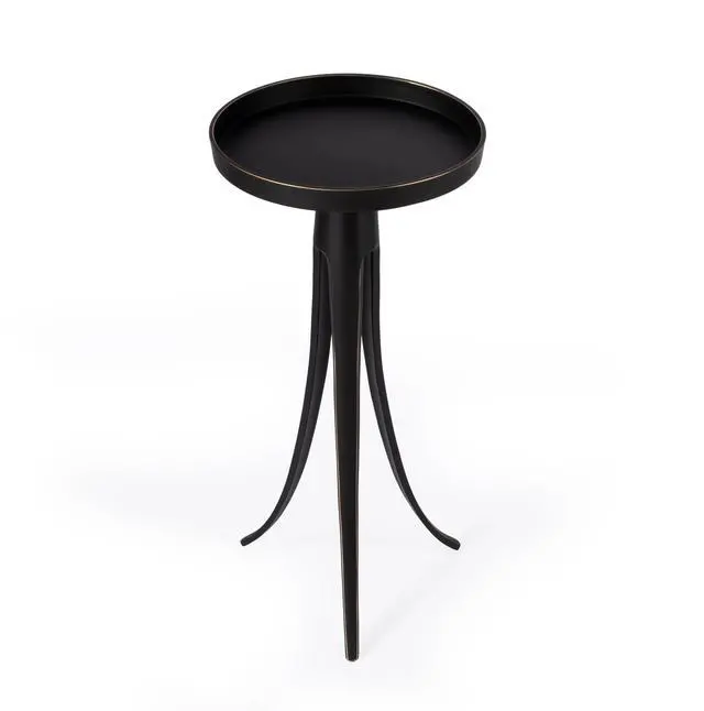 Alt view image 9 of 9 - Butler Specialty Company Monique Large Pedestal Accent Table, Black