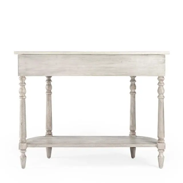 Alt view image 4 of 7 - Danielle Marble 40" one- drawer Console Table in Gray 5517329