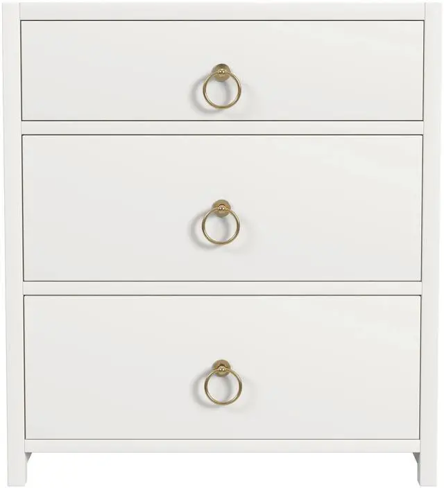 Alt view image 6 of 7 - Lark 3 Drawer Nightstand in White 5671304