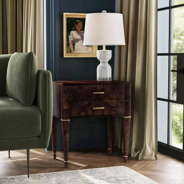 Alt view image 6 of 7 - Kai 2 Drawer End Table in Dark Brown 5713446