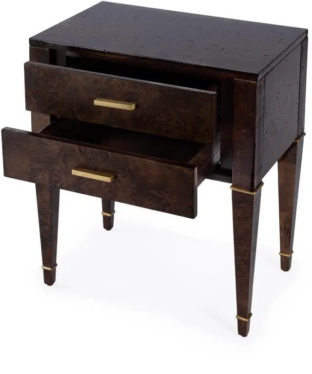 Alt view image 2 of 7 - Kai 2 Drawer End Table in Dark Brown 5713446