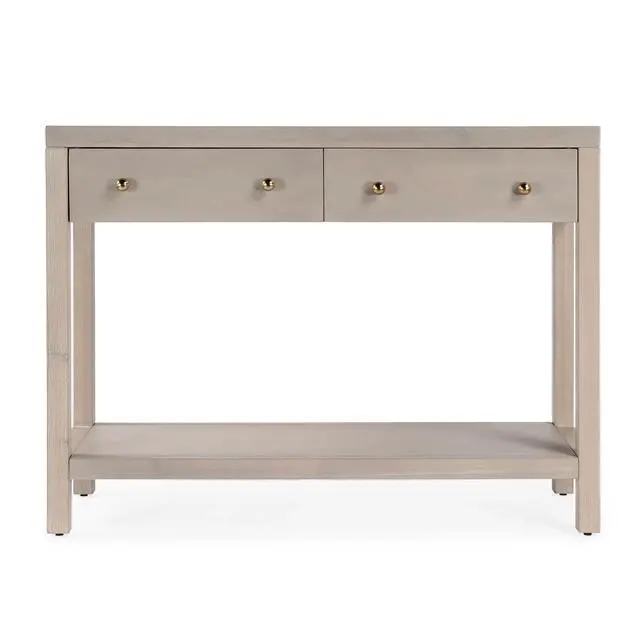 Alt view image 2 of 7 - Nora 2 Drawer Console Table in Taupe 5739450