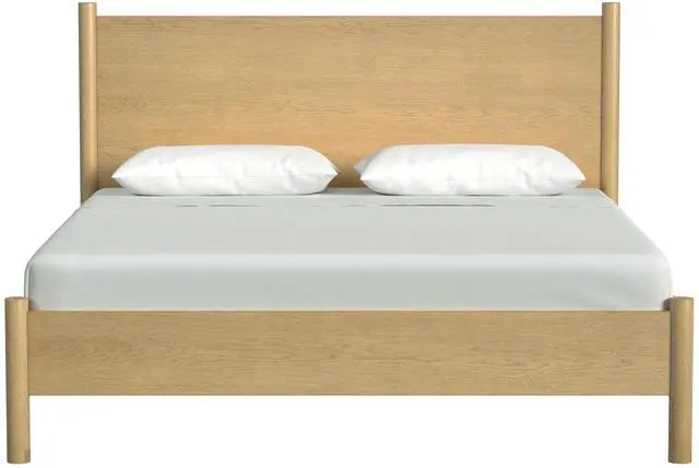 Alt view image 3 of 7 - Lennon Rounded Leg Platform King Bed in Light Brown 5764473