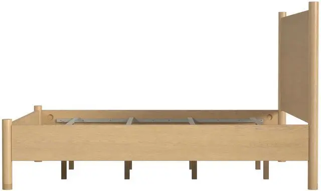 Alt view image 4 of 7 - Lennon Rounded Leg Platform King Bed in Light Brown 5764473