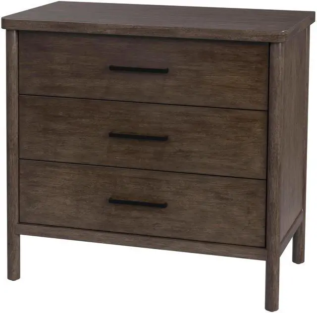 Main image of Lennon 3 Drawer Rounded Leg Dresser in Brown 5754474