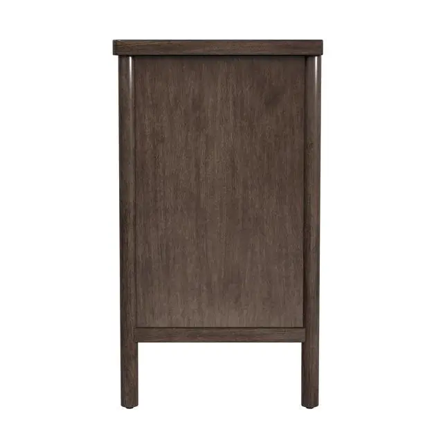 Alt view image 6 of 7 - Lennon 3 Drawer Rounded Leg Dresser in Brown 5754474