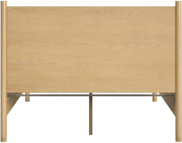 Alt view image 2 of 7 - Lennon Rounded Leg Platform Queen Bed in Light Brown 5763473