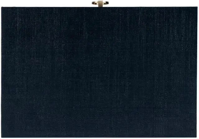 Alt view image 4 of 7 - Bar Harbor Raffia 1 Drawer Nightstand in Navy Blue 5669410