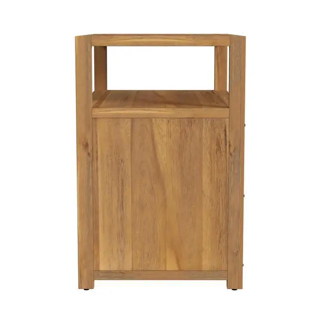 Alt view image 4 of 7 - Lark Natural 2 Drawer Wide Nightstand in Light Brown 5670312