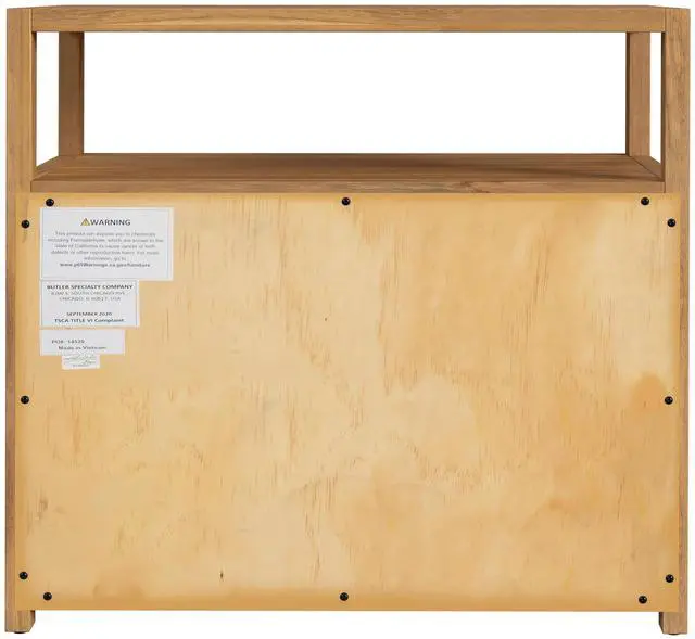 Alt view image 7 of 7 - Lark Natural 2 Drawer Wide Nightstand in Light Brown 5670312