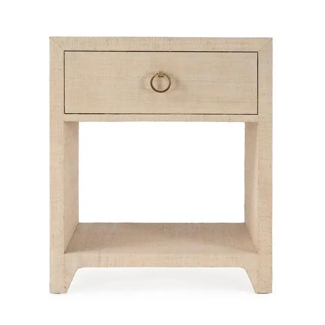Alt view image 4 of 7 - Bar Harbor Raffia 1 Drawer Nightstand in Natural 5669362