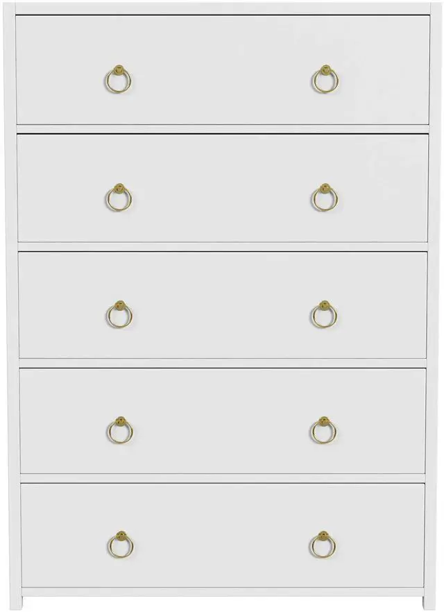 Alt view image 12 of 12 - Butler Specialty Company Lark 5 Drawer Dresser, White
