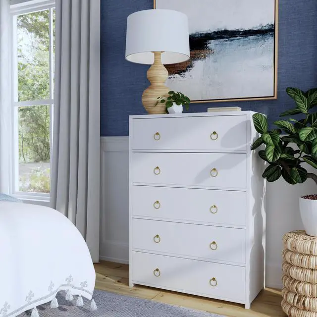 Alt view image 10 of 12 - Butler Specialty Company Lark 5 Drawer Dresser, White