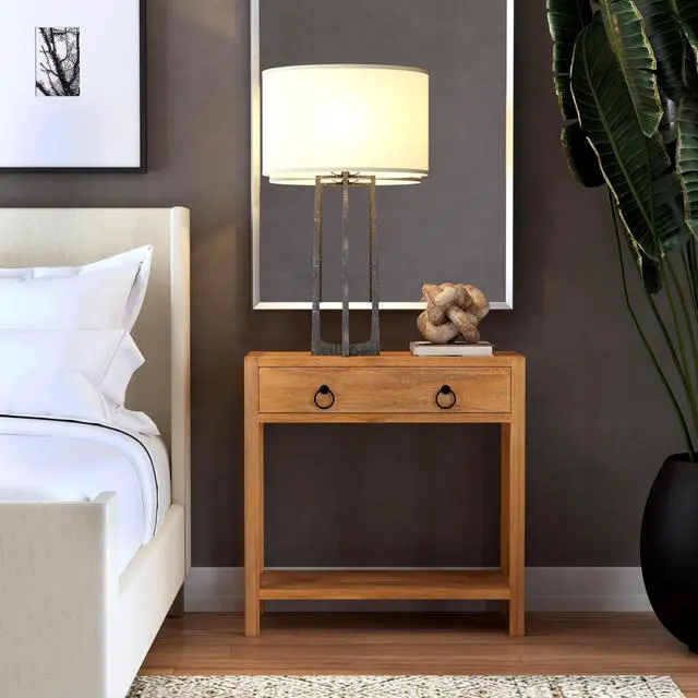 Alt view image 12 of 12 - Butler Specialty Company Lark 30" Natural Wood 1 Drawer Nightstand, Light Brown