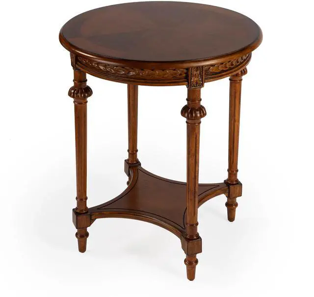 Main image of Hellinger Round End Table in Medium Brown 6162101