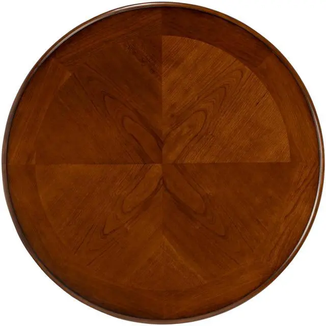 Alt view image 3 of 7 - Hellinger Round End Table in Medium Brown 6162101