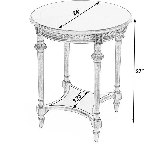 Alt view image 2 of 7 - Hellinger Round End Table in Medium Brown 6162101