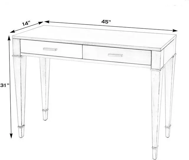 Alt view image 3 of 7 - Kai 2 Drawer 45" Wood Console Table in Beige 5714424