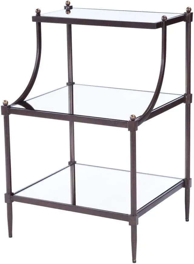 Main image of Peninsula Mirrored & Side Table in Bronze 7015025