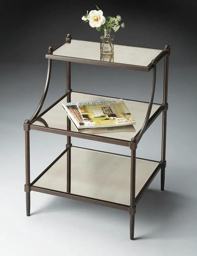 Alt view image 5 of 7 - Peninsula Mirrored & Side Table in Bronze 7015025