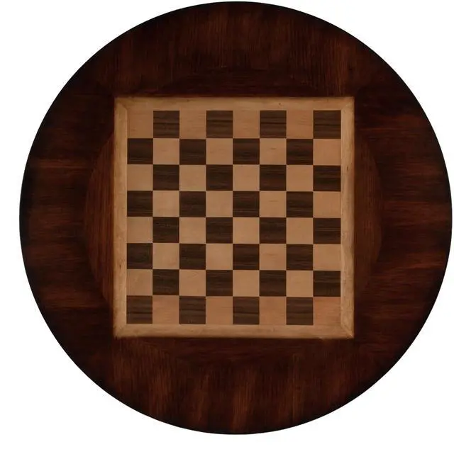 Alt view image 4 of 5 - Francis 30" Round Pedestal Game Table in Medium Brown 5717011