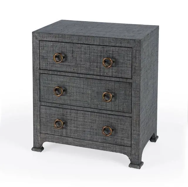 Main image of Chatham Raffia Chest in Charcoal 9130420