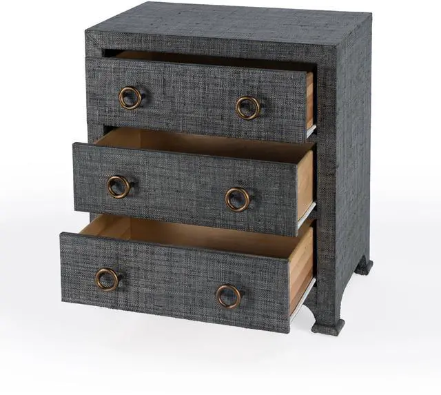 Alt view image 4 of 6 - Chatham Raffia Chest in Charcoal 9130420