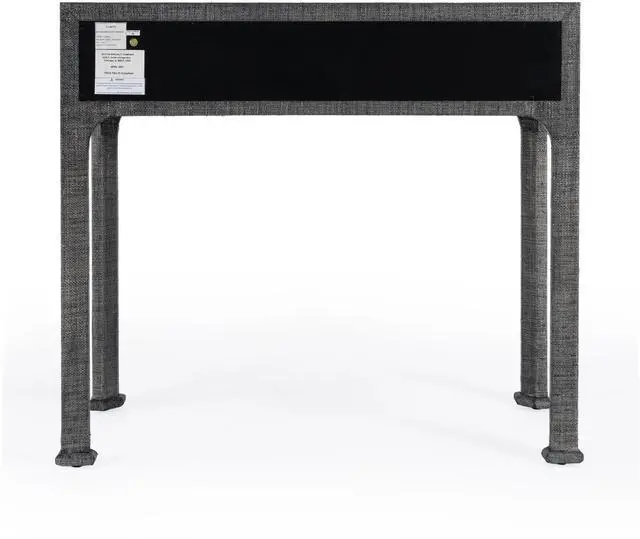 Alt view image 3 of 6 - Chatham Raffia Console Table in Charcoal 9146420