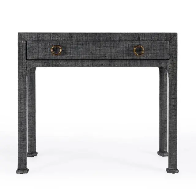 Alt view image 5 of 6 - Chatham Raffia Console Table in Charcoal 9146420